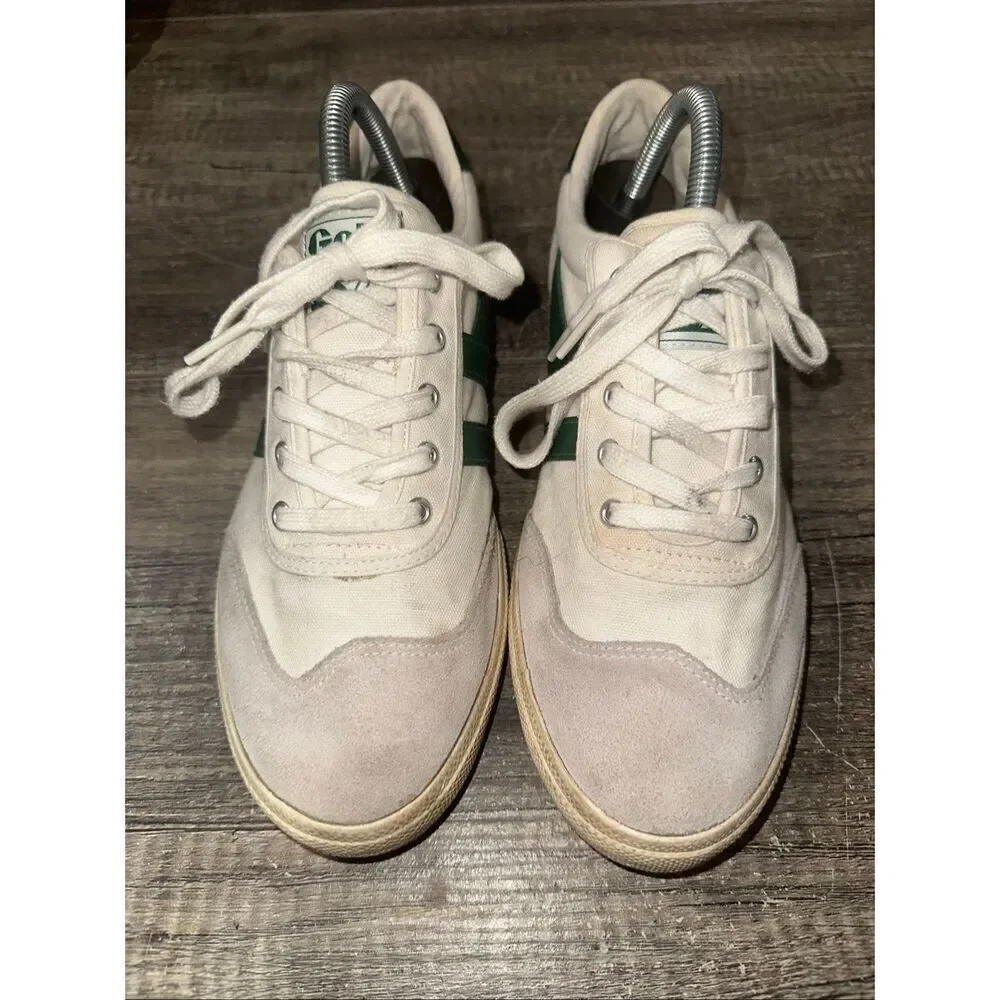 GOLA Badminton Sneaker in Off White & Green Men’s  Size 9